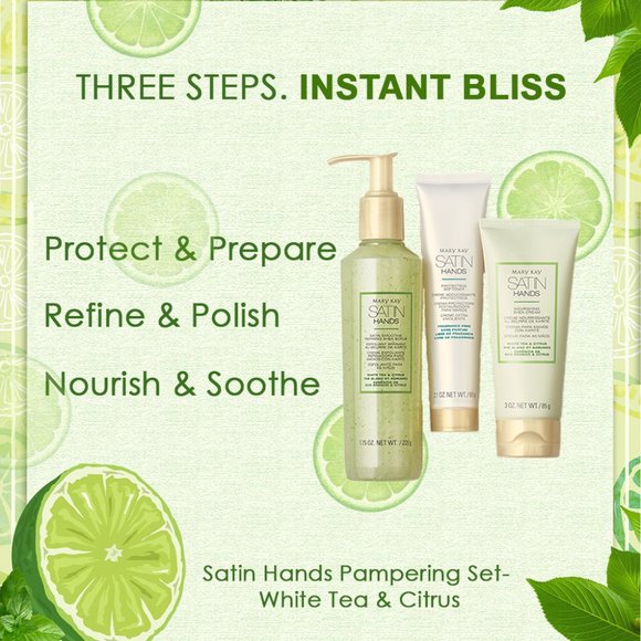 White Tea & Citrus Satin Hands® Pampering Set - Picture 1 of 3